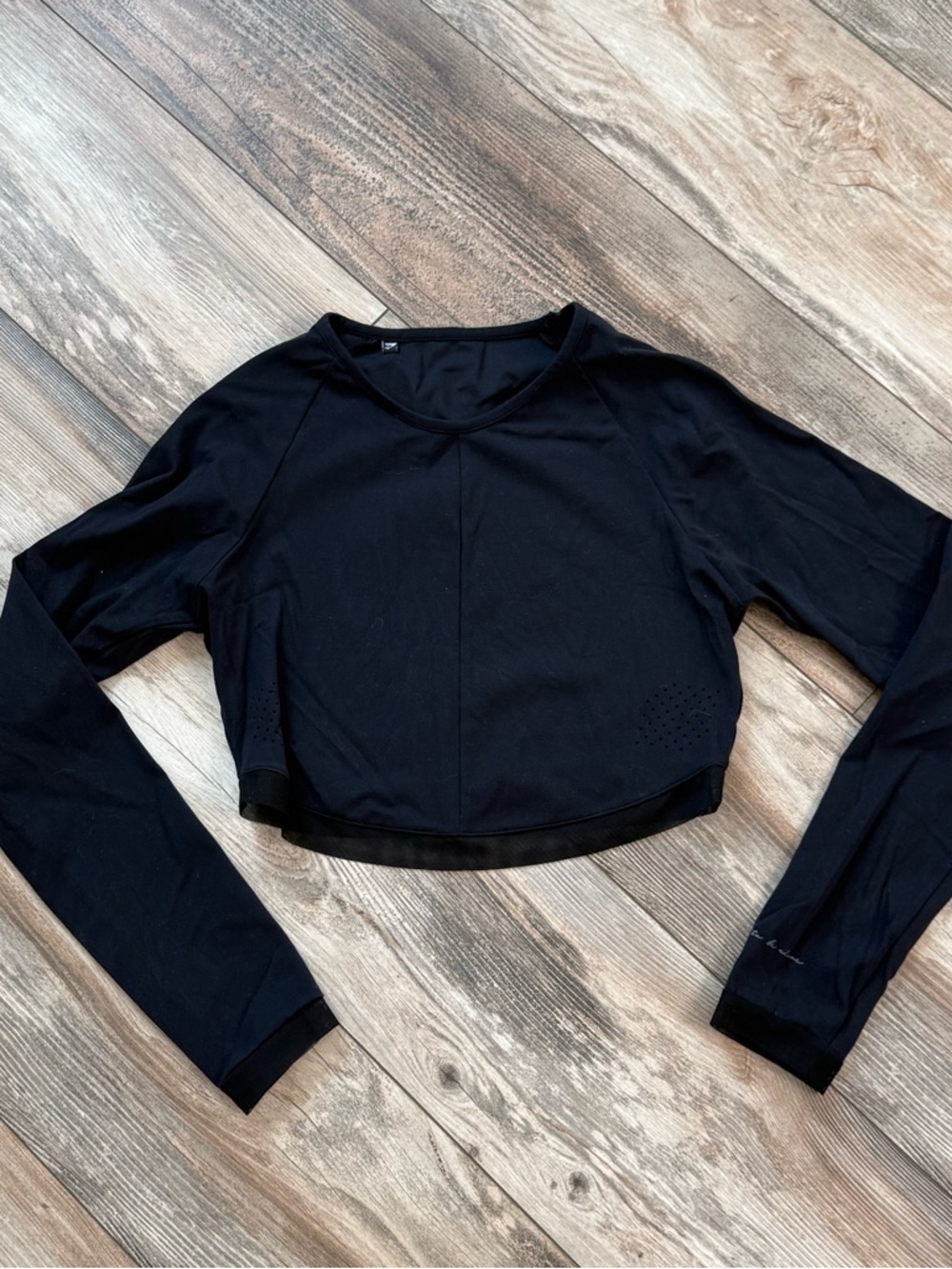 Gymshark x Whitney Simmons Black Long Sleeve Crop Top